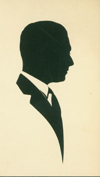 Item #63-3587 Souvenir Silhouette. Post Card Woodcut. Ed. H. L. Swanberg