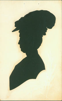 Item #63-3592 Souvenir Silhouette. Post Card Woodcut. Ed. H. L. Swanberg