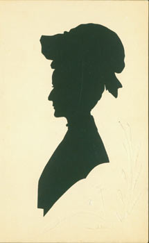 Item #63-3593 Souvenir Silhouette. Post Card Woodcut. Ed. H. L. Swanberg