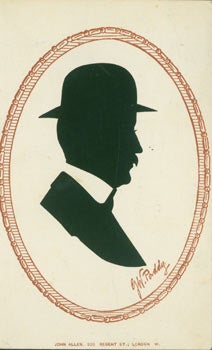 Item #63-3600 Souvenir Silhouette. Post Card Woodcut. G. W. Paddy