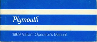 Item #63-3632 1969 Plymouth Valiant Operator's Manual. Chrysler, MI Detroit