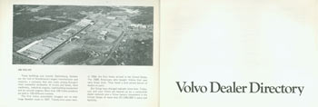 Item #63-3647 Volvo Dealer Directory. Volvo, Sweden Goteborg.