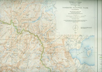 Item #63-3682 Topographic Map of Yosemite National Park, California. Professional Paper 160. Plate 2. United States Geological Survey.