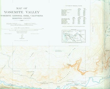 Item #63-3683 Map of Yosemite Valley. Yosemite National Park, California. Professional Paper 160. Plate 7. United States Geological Survey.