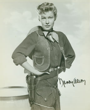 Item #63-3691 Autographed Black and White Photograph of American Actress Nancy Alson. Mid 20th Century Hollywood Photographer.