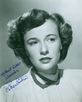 Item #63-3695 Black and White Photograph of American Actress Phyllis Thaxter, with Autographed...