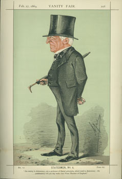 Item #63-3720 Statesmen, No. 4. Right Hon. Robert Lowe. February 27, 1869. Vanity Fair, Day...