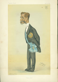 Item #63-3724 Burra Dick. Sir Richard Temple. January 15, 1881. Vanity Fair, Leslie Ward, UK...