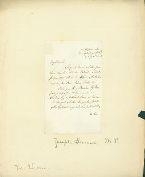 Item #63-3730 ALS Joseph Hume, Sept. 27, 1853. Joseph Hume M. P