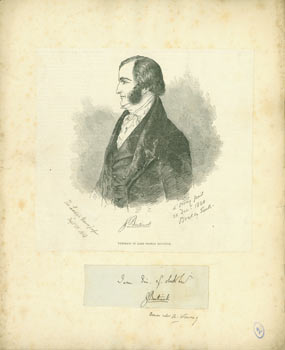 Item #63-3752 Original Autograph by & Portrait of Lord George Cavendish Bentinck. Lady's...