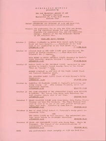 Item #63-3771 Memorable Movies Presented by the San Francisco Museum of Art. Friday Afternoons...