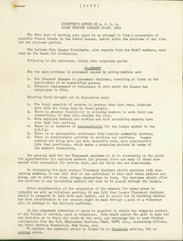 Item #63-3786 Director's Report on A. J. L. A. Board Meeting January 25 - 29, 1943....