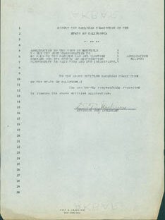 Item #63-3807 Application Of the Town of Mayfield to Fix the Just Compensation to be Paid to the...
