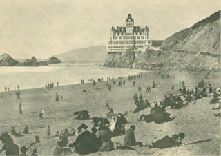 Item #63-3821 Beachgoers Enjoy A Sunny Day at the Cliff House, San Francisco. Cliff House...