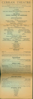 Item #63-3824 The Azuma Kabuki Dancers and Musicians. Curran Theatre, S. Hurok, H I. H. Prince...