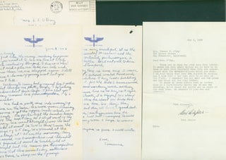 Item #63-3852 TLS sent to Mrs. O'Day from Paul Draper, signed May 4, 1943. ALS Thomas M. O'Day to...