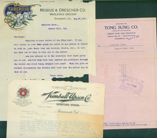 Item #63-3866 Three Pieces of Business Correspondence send to the Garrison Brothers of Forest...
