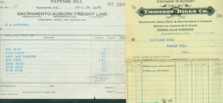 Item #63-3870 Two Receipts for Goods Delivered. Garrison Brothers, William Peck Co.,...