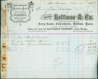 Item #63-3878 Receipt for Goods Purchased by N. J. Trowbridge July 18, 1879. "Payable in U. S....