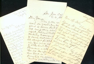 Item #63-3941 Three hand written letters to Joe Dell, a 4 page letter signed Bessie G. H. (May...