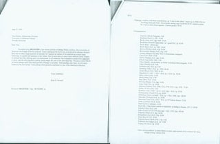 Item #63-3969 Register of 1995 portion of Ishmael Reed's archive. Assessment & appraisal by Peter...