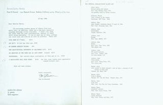 Item #63-3994 SFU (Simon Fraser University) Special Collections Want List, with copy of related...