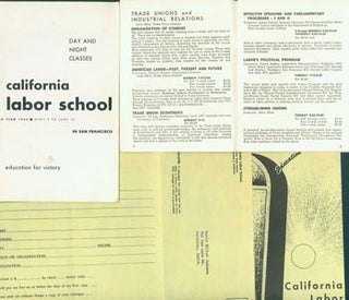 Item #63-4027 California Labor School Day And Night Classes in San Francisco. Spring Term & Fall...