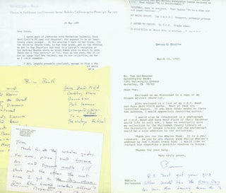 Item #63-4049 TLS & Post Card from Booth to Goldwasser, and copy of two page TLS Goldwasser to...