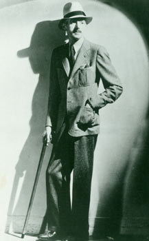 Item #63-4149 Black & White Photograph of Dashiell Hammett. Promotional material for the PBS...