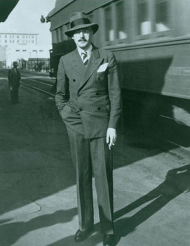 Item #63-4150 Black & White Photograph of Dashiell Hammett. Promotional material for the PBS...