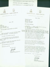 Item #63-4241 TLS Vickie Woods of Knopf to Lord John Press, March 4 & June 3, 1981. RE:...
