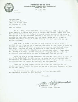 Item #63-4275 TLS Raymond Y. Yamachika (Department of the Army, Europe (United States)) to...