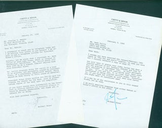 Item #63-4293 TLS Michael Minor to Herb Yellin, February 2, 1982; related photocopy of a TLS to...