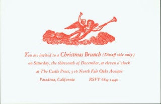 Item #63-4298 You Are Invited To A Christmas Brunch. (Invitation send to Mrs. Herb Yellin.)....