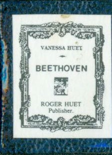 Item #63-4412 Ludwig Van Beethoven. Roger Huet, Vanessa