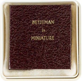 Item #63-4451 Betjeman in Miniature. Numbered 186 of 250 copies. . Sir John Betjeman