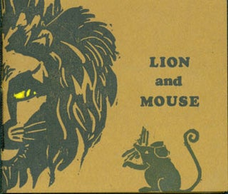 Item #63-4551 Lion and Mouse. 1 of 150 copies. Sunflower Press, Carol Cunningham, Aesop