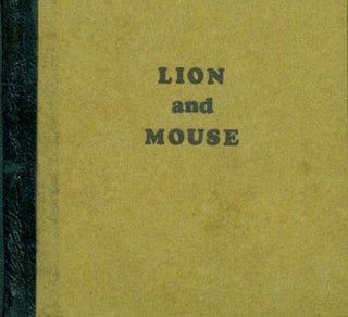 Item #63-4563 Lion and Mouse. Numbered 114 of 150 copies. Sunflower Press, Carol Cunningham, Aesop
