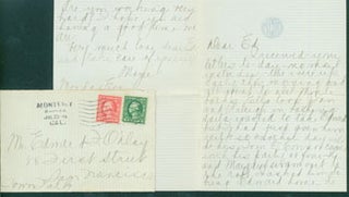Item #63-4590 MS Letter by Mazie Cook O'Day to Edward O'Day, July 23, 1918. RE: letter from...
