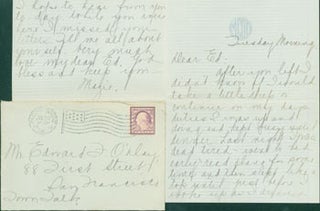 Item #63-4591 MS Letter by Mazie Cook O'Day to Edward O'Day, July 30, 1918. RE: letter from...