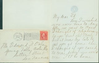 Item #63-4593 MS Letter by Mazie Cook O'Day to Edward O'Day, August 25, 1919. RE: letter from...