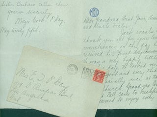 Item #63-4595 MS Letter by Mazie Cook O'Day to various members of the O'Day Family in Los...