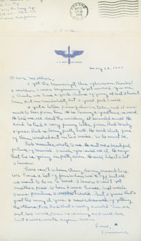 Item #63-4596 MS Letter by Thomas O'Day to Mazie O'Day, May 28, 1943. RE: Letter is from the son...