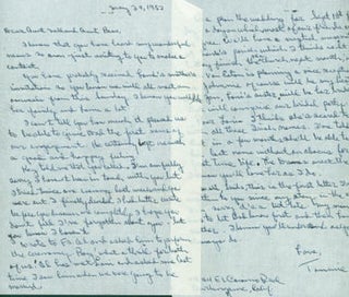Item #63-4599 MS Letter by Thomas O'Day to His Aunts Nellie & Bess, May 29, 1952. Thomas O'Day