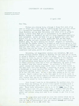 Item #63-4781 TLS Lawrence A. Harper to Thomas Parkinson, April 12, 1958. RE: Guggenheim,...