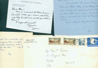 Item #63-4821 ALS B. H. Lehman to Thomas Parkinson, two letters [1975], and ALS response...