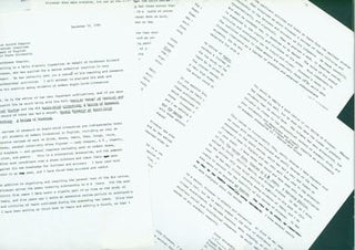 Item #63-4827 Photocopy of TLS Thomas Parkinson to Arnold Shapiro, December 16, 1984. RE:...