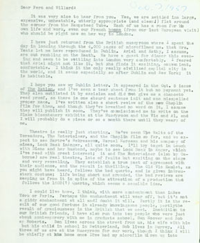 Item #63-4839 TLS Thomas Parkinson to Fern & Willard Edward Farnham, October 2, 1957. RE: The...