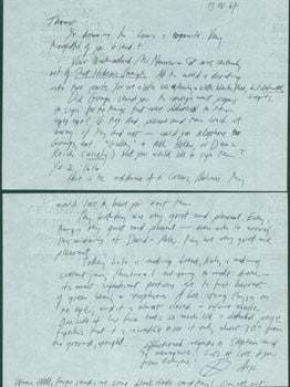 Item #63-5068 ALS Ariel Reynolds Parkinson to her husband Thomas Parkinson, July 13, 1967. RE:...