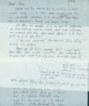 Item #63-5071 ALS Ariel Reynolds Parkinson to her husband Thomas Parkinson, August 2, 1967. RE:...